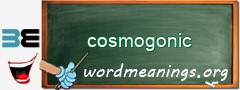 WordMeaning blackboard for cosmogonic